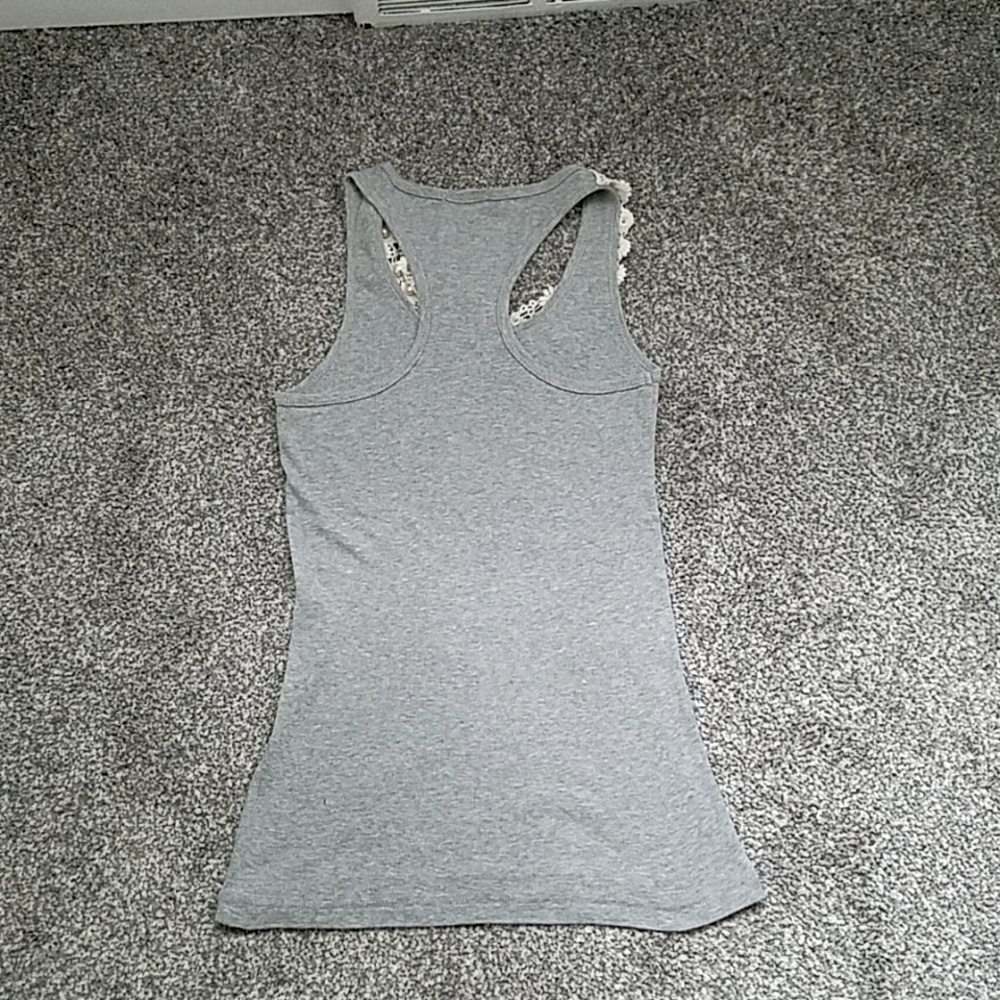 Lace Collar Racerback Tank - Picture 2 of 4